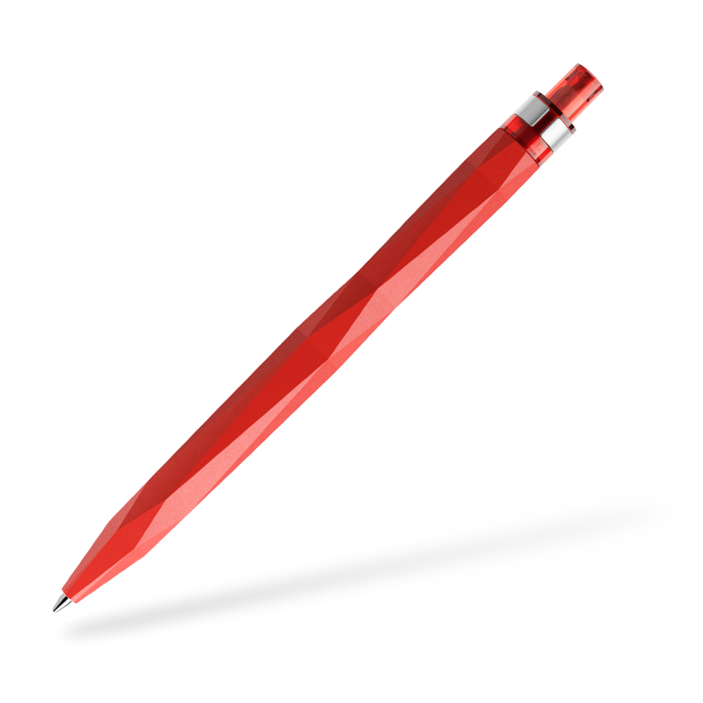 prodir QS20 Kugelschreiber Matt Metallclip Frontansicht Rot M20