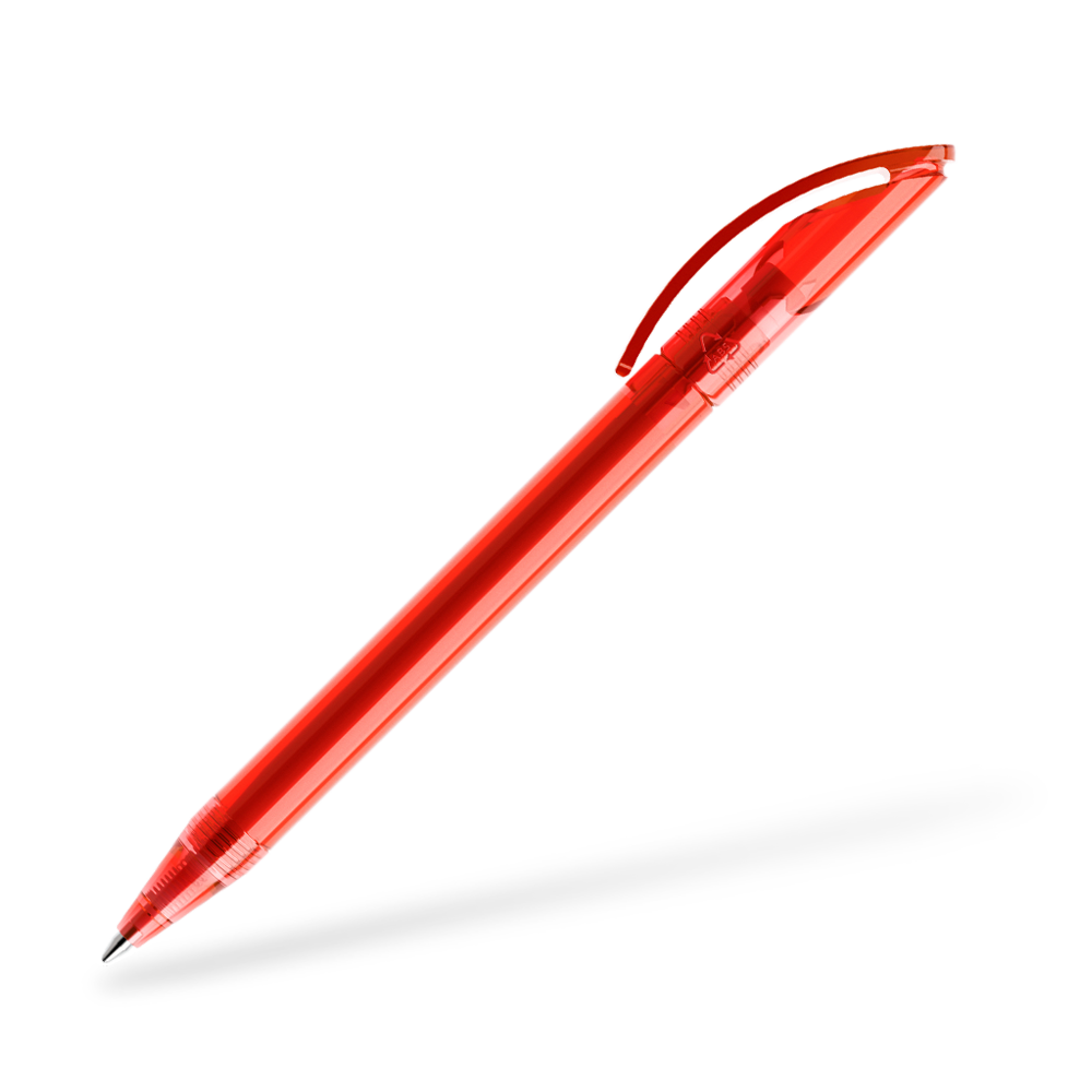DS3 Transparent Kugelschreiber Seitenansicht Rot T20