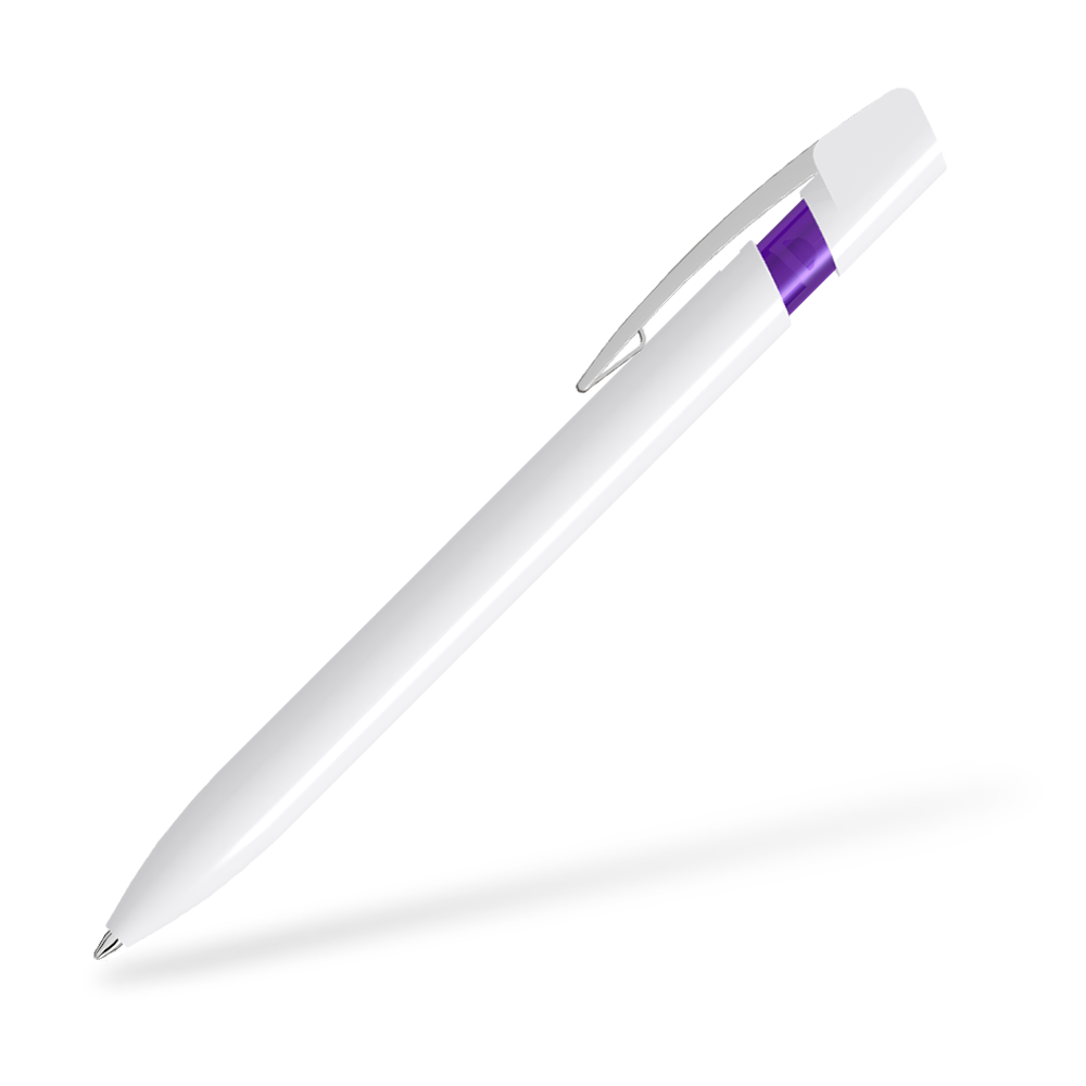 UMA SKY M 0-0125-M Kugelschreiber Seitenansicht Weiß-Violett