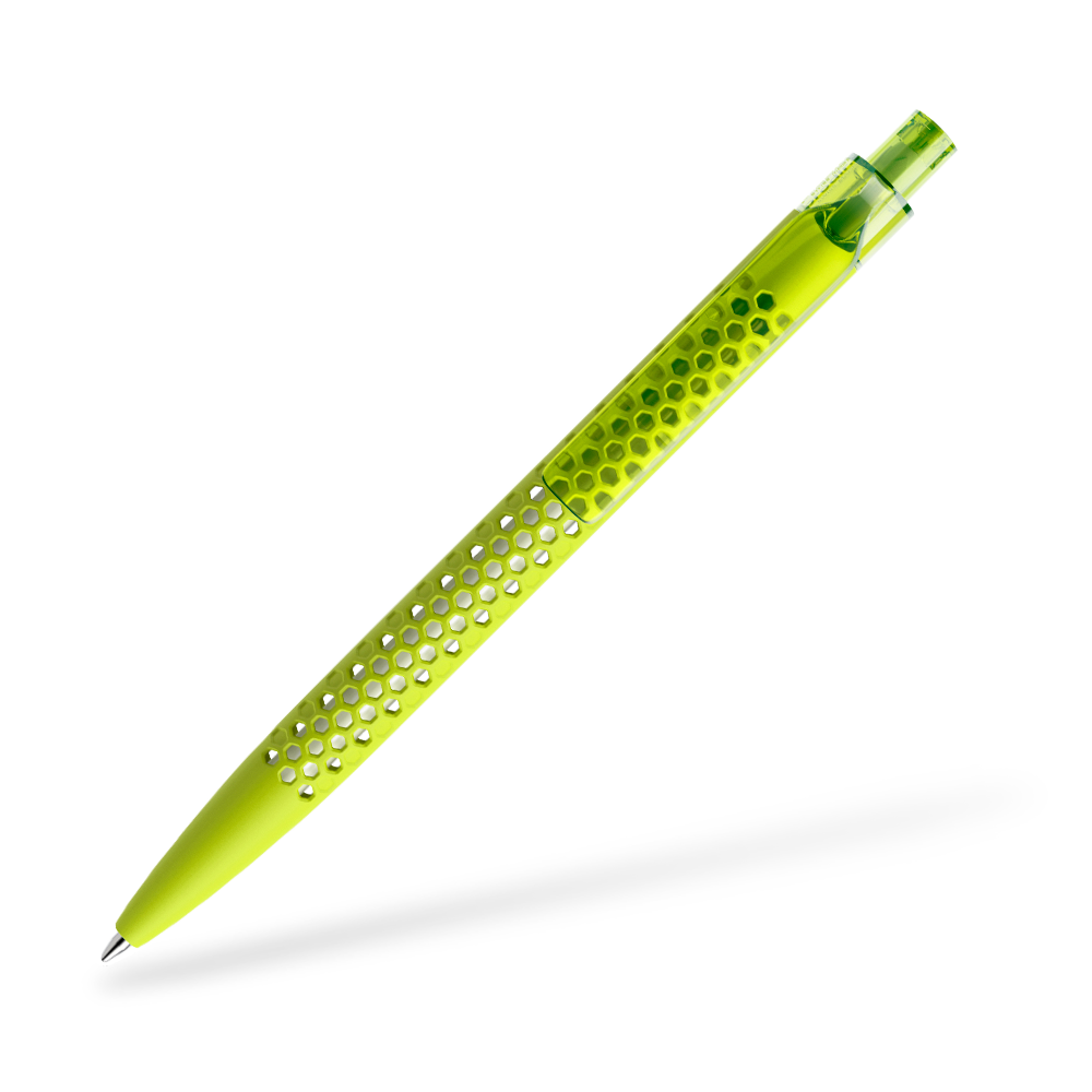 prodir QS40 Air Kugelschreiber Softtouch Clipansicht Gelbgrün R66