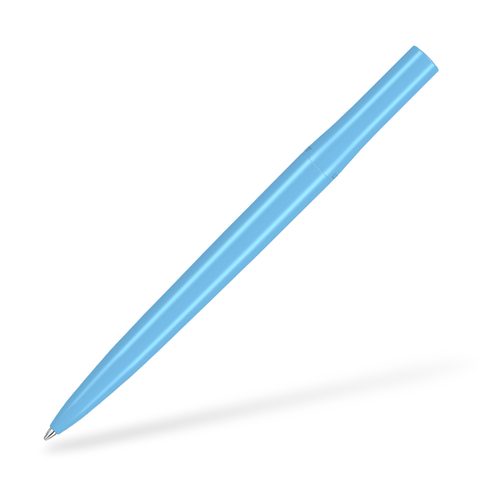 0-2240 PET PEN Switch Kugelschreiber Frontansicht Hellblau