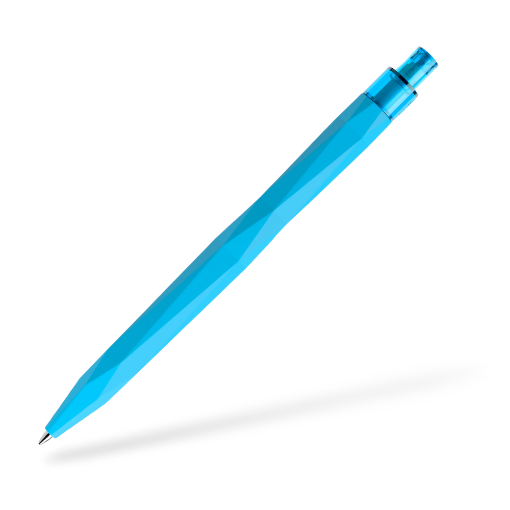 prodir QS20 Softtouch Kugelschreiber Frontansicht Cyan R58