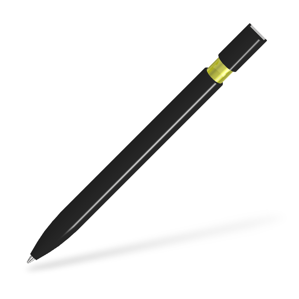 UMA SKY M 0-0125-M Kugelschreiber Frontansicht Schwarz-Gelb