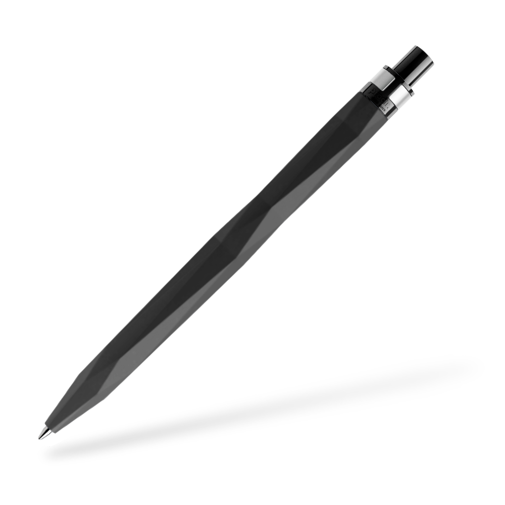 prodir QS20 Kugelschreiber Softtouch Metallclip Frontansicht Schwarz R75