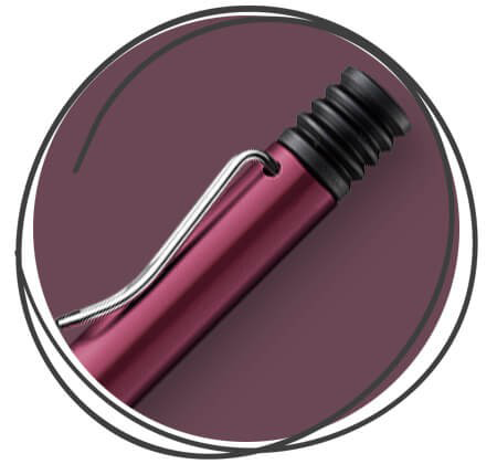 LAMY AL-star Kugelschreiber Black-Purple Nahaufnahme Clip