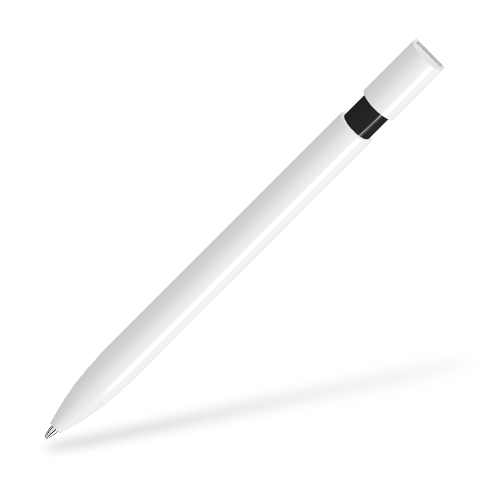 UMA SKY M 0-0125-M Kugelschreiber Frontansicht Weiß-Schwarz