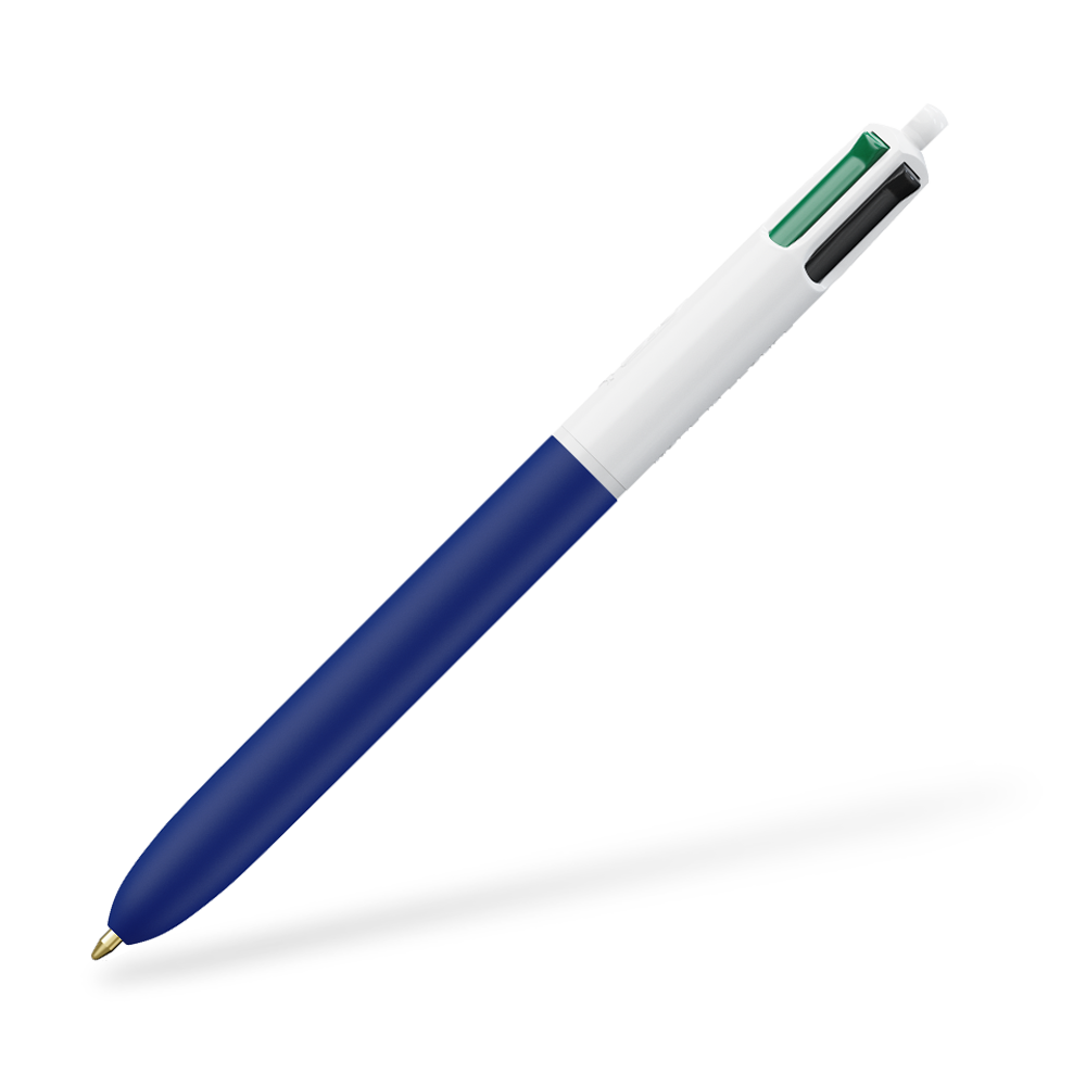 BIC 4 Colours Softtouch Kugelschreiber Frontansicht Blau