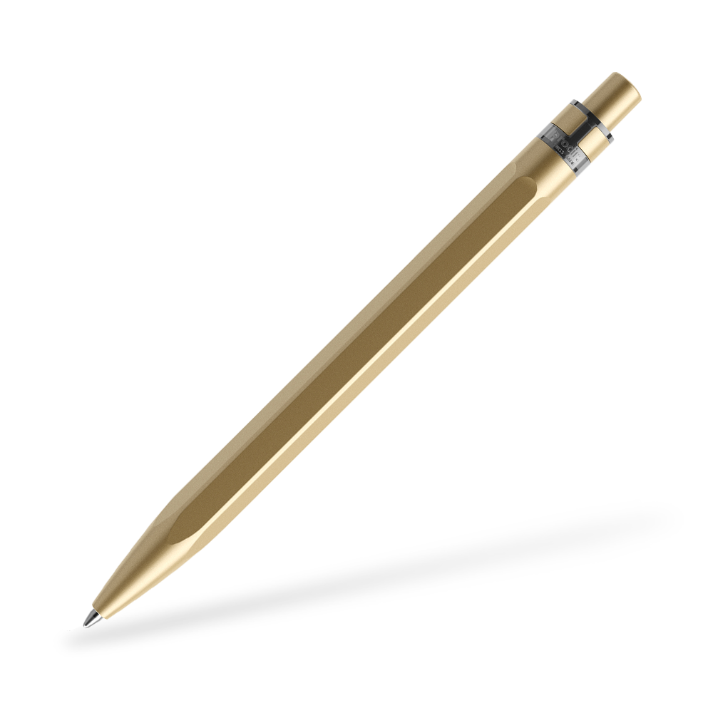 prodir QS50 Stone Kugelschreiber Metallclip Frontansicht Gold Q13