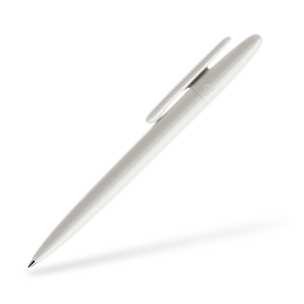 prodir DS5 poliert Kugelschreiber Seitenansicht Weiß P02