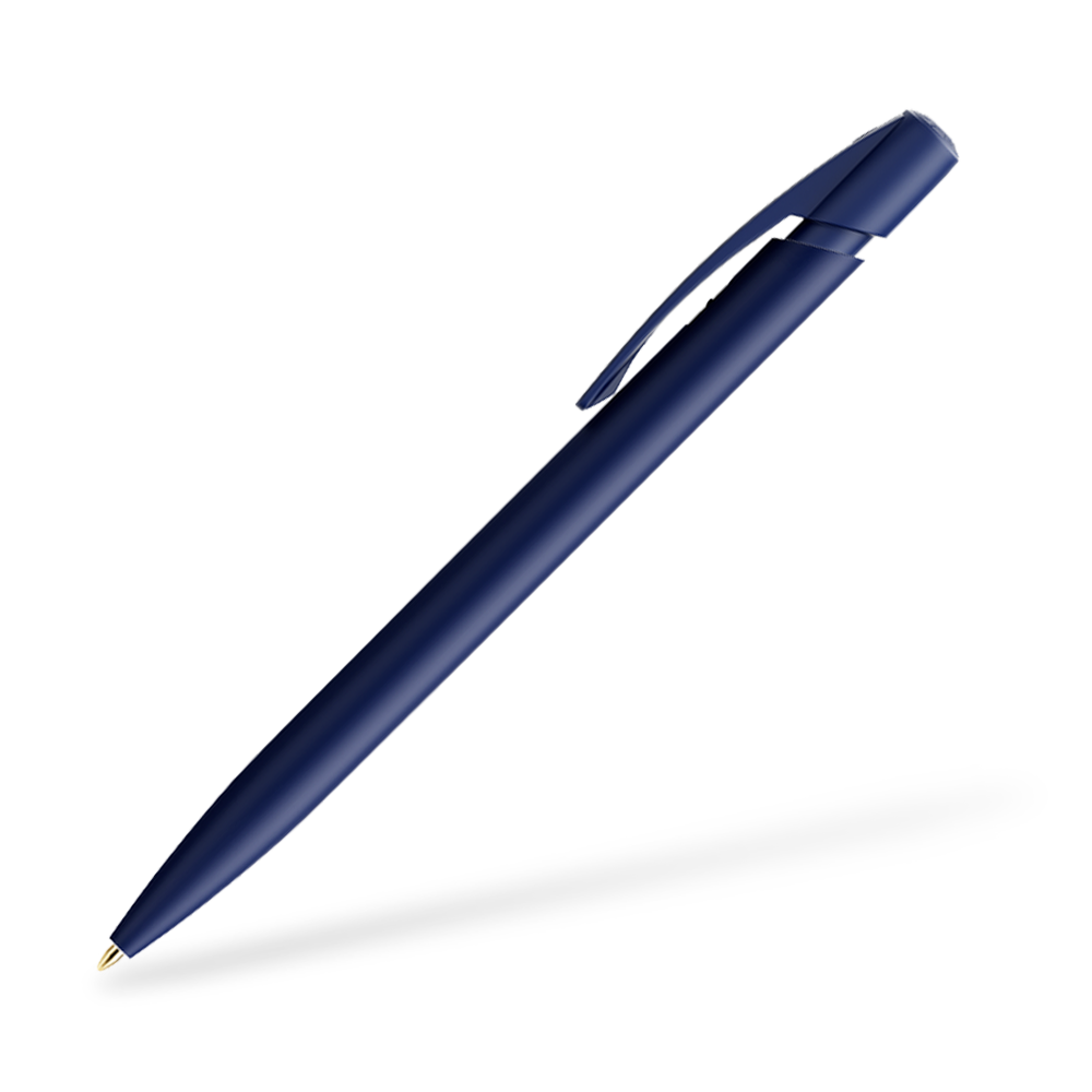 BIC Media Clic Druckkugelschreiber Marineblau Clipansicht 90°