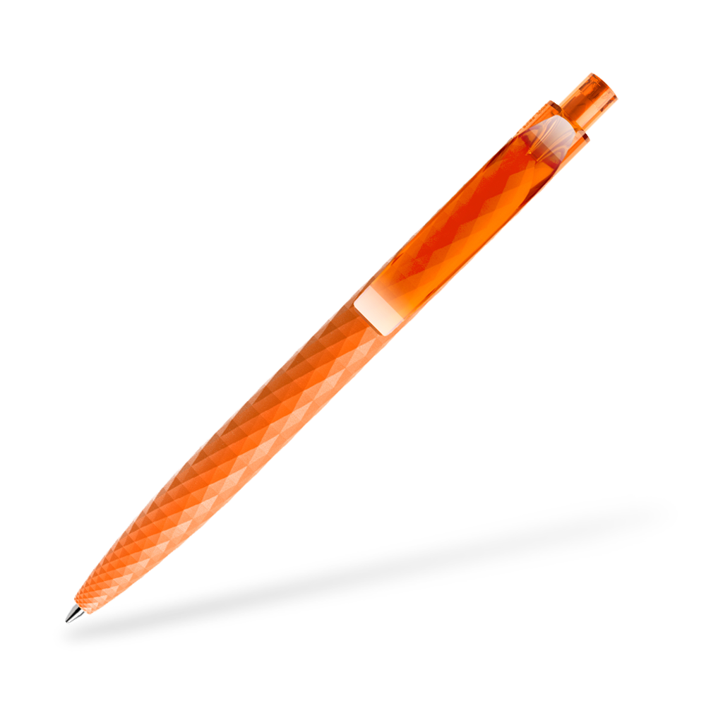 prodir QS01 matt Kugelschreiber Seitenansicht Gelb M07prodir QS01 matt Kugelschreiber Clipansicht Orange M10