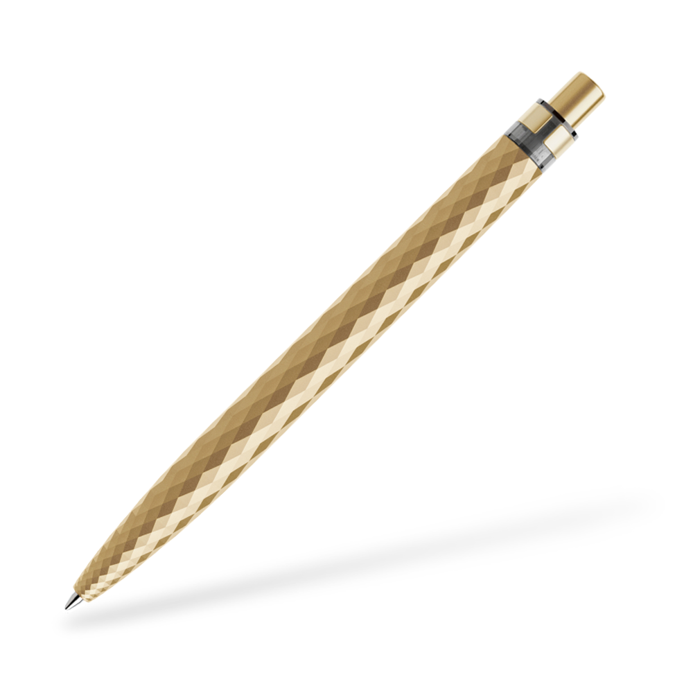 prodir QS01 Stone Kugelschreiber Metallclip Frontansicht Gold Q13