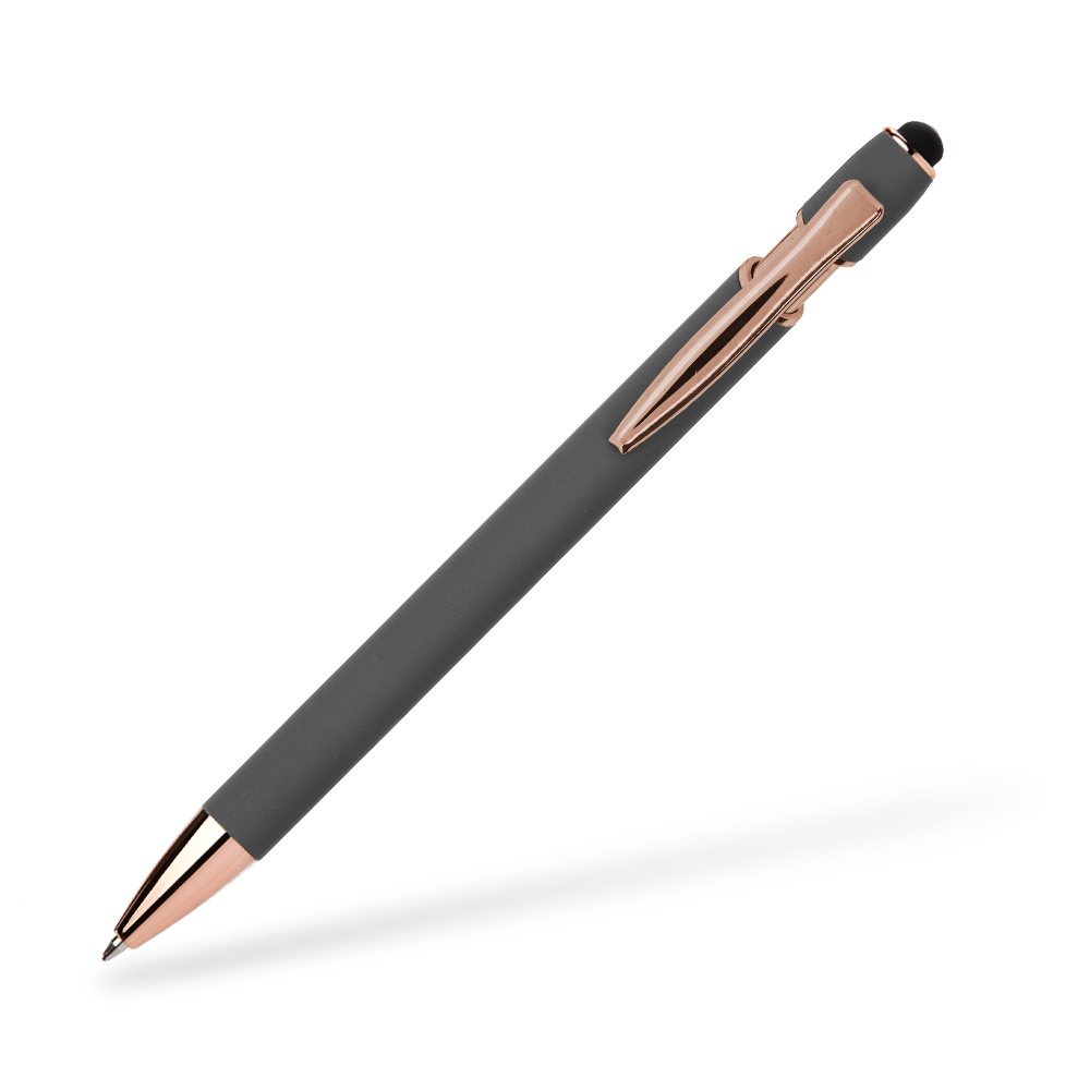 Goldstar Prince MPQ Softtouch Kugelschreiber Clipansicht Anthrazit