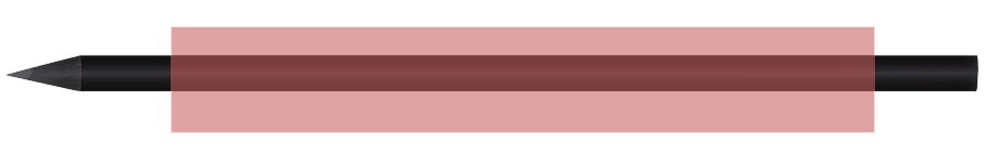 CSW Bleistifte runder Bleistift schwarz druchgefaerbt Druckbereich