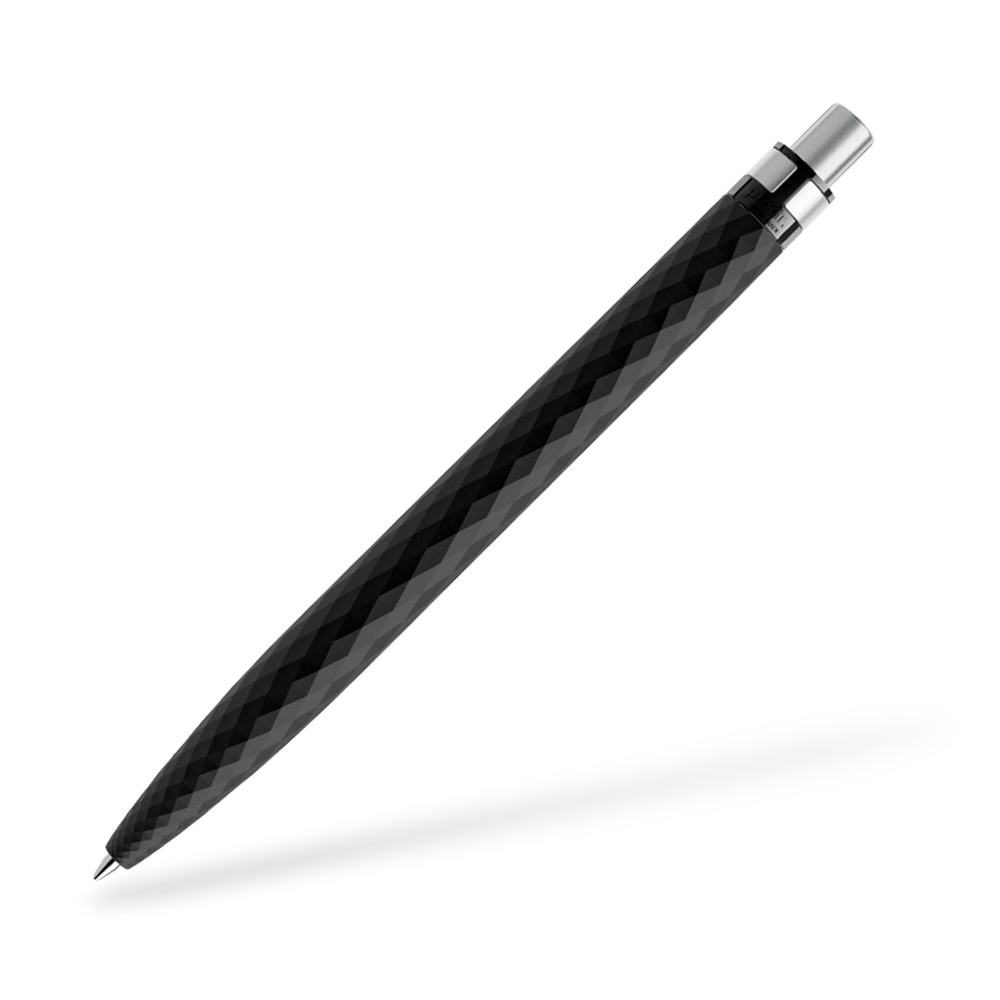 prodir QS01 Stone Kugelschreiber Metallclip Frontansicht Carbon Q80