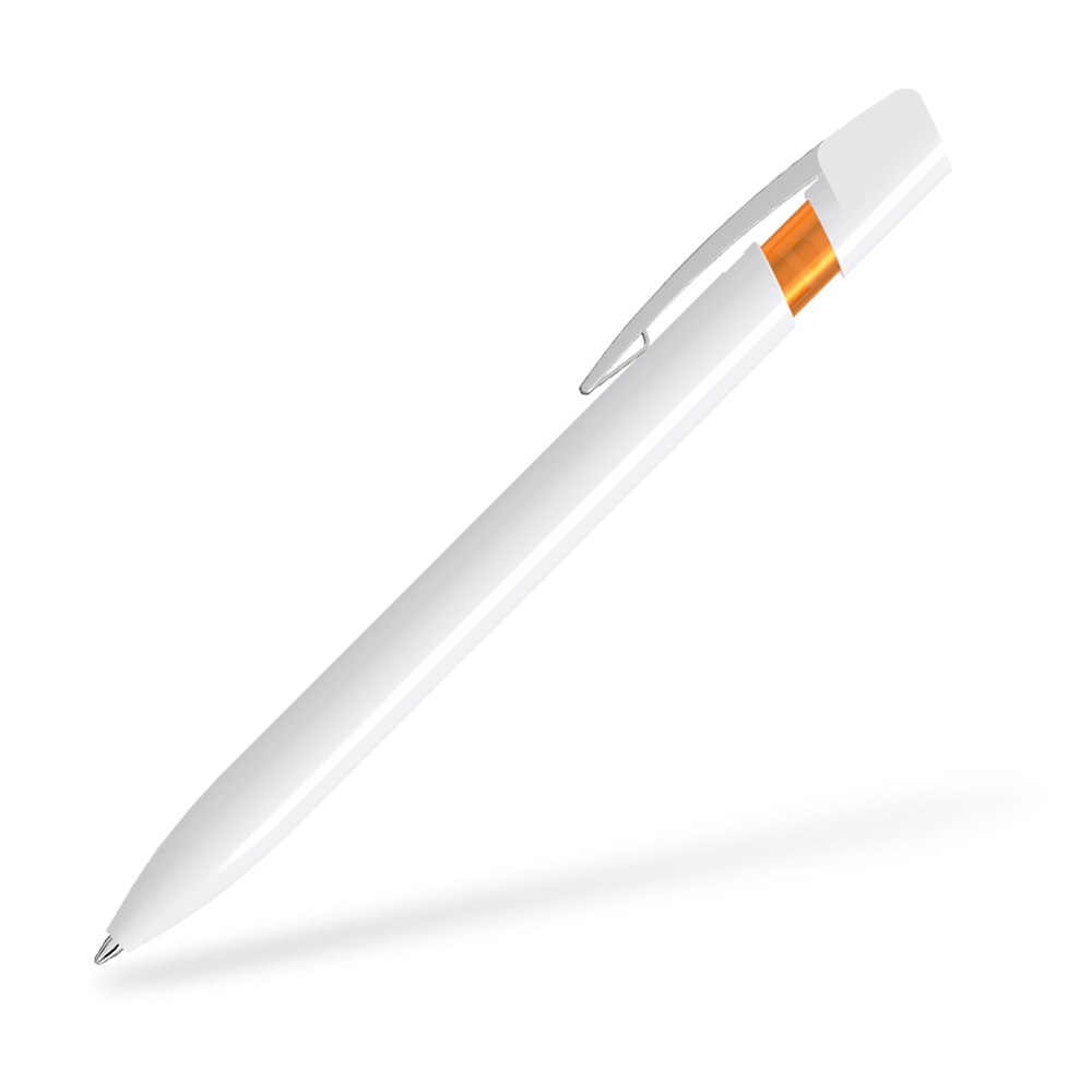 UMA SKY M 0-0125-M Kugelschreiber Seitenansicht Weiß-Orange