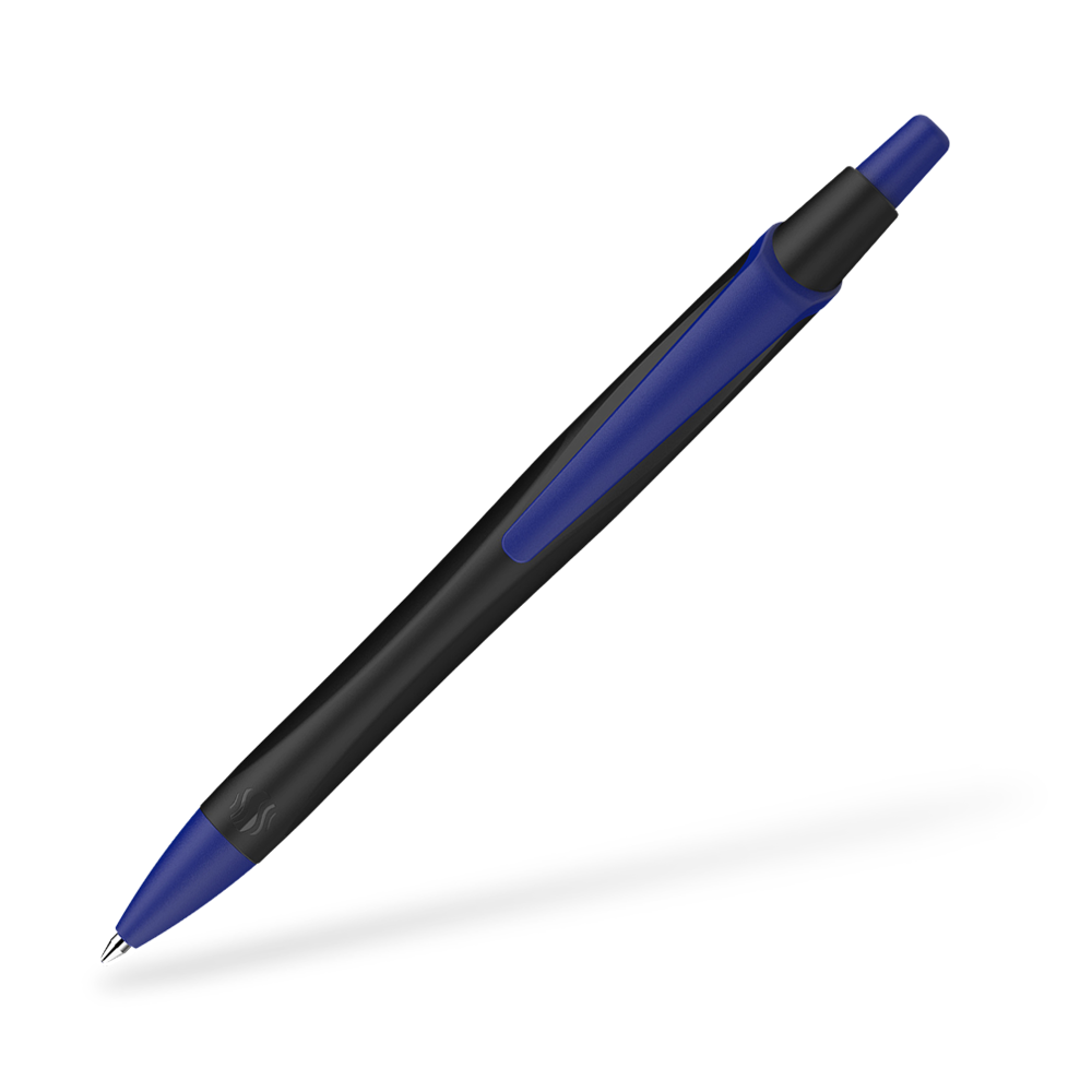 Schneider Reco Recycling Kugelschreiber Clipansicht Schwarz-Blau