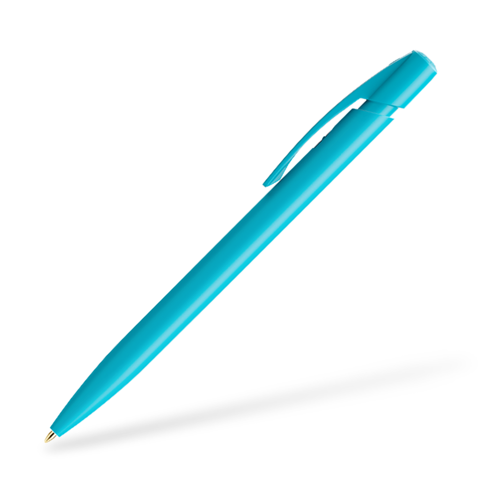 BIC Media Clic Druckkugelschreiber Türkis Clipansicht 90°