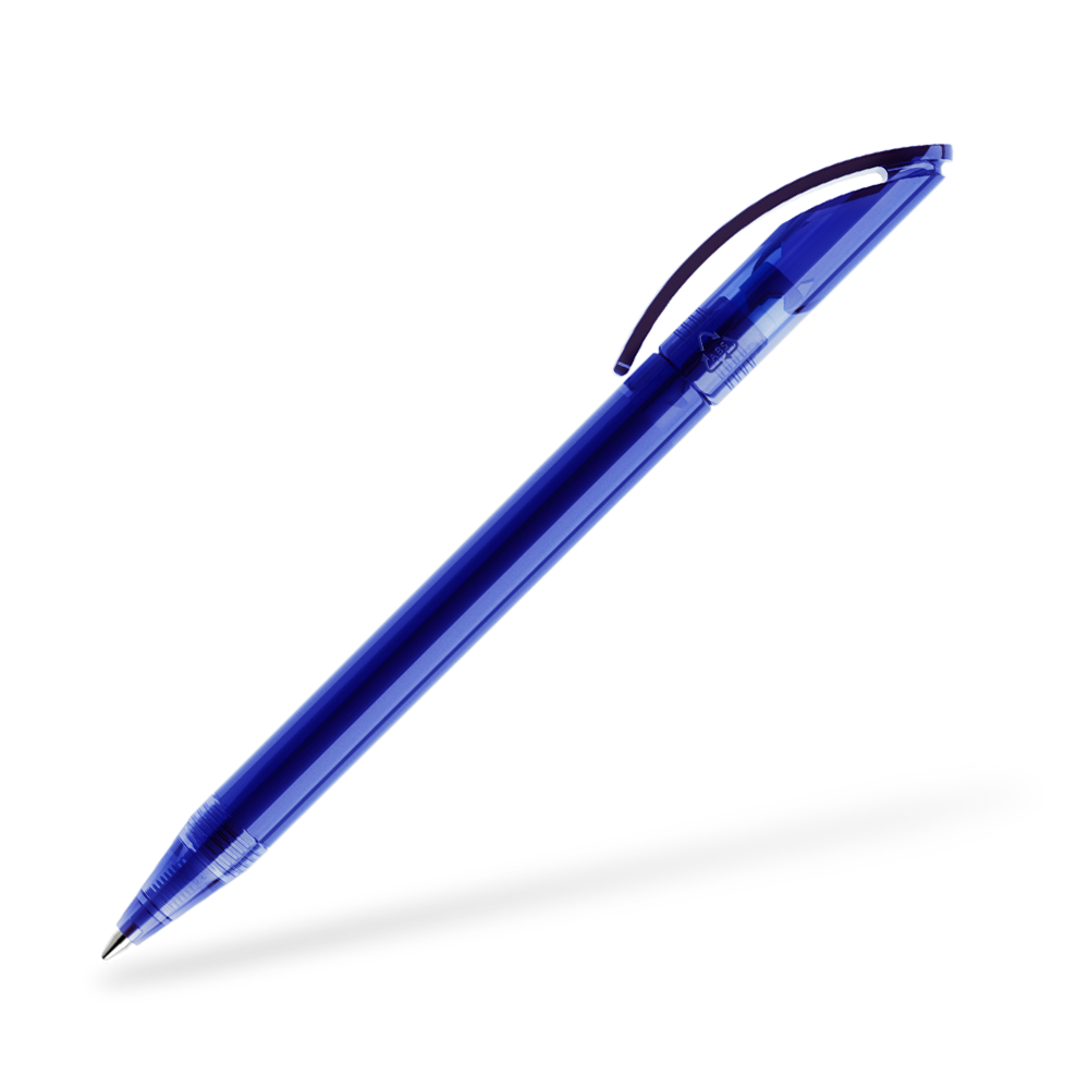 DS3 Transparent Kugelschreiber Seitenansicht Blau T50