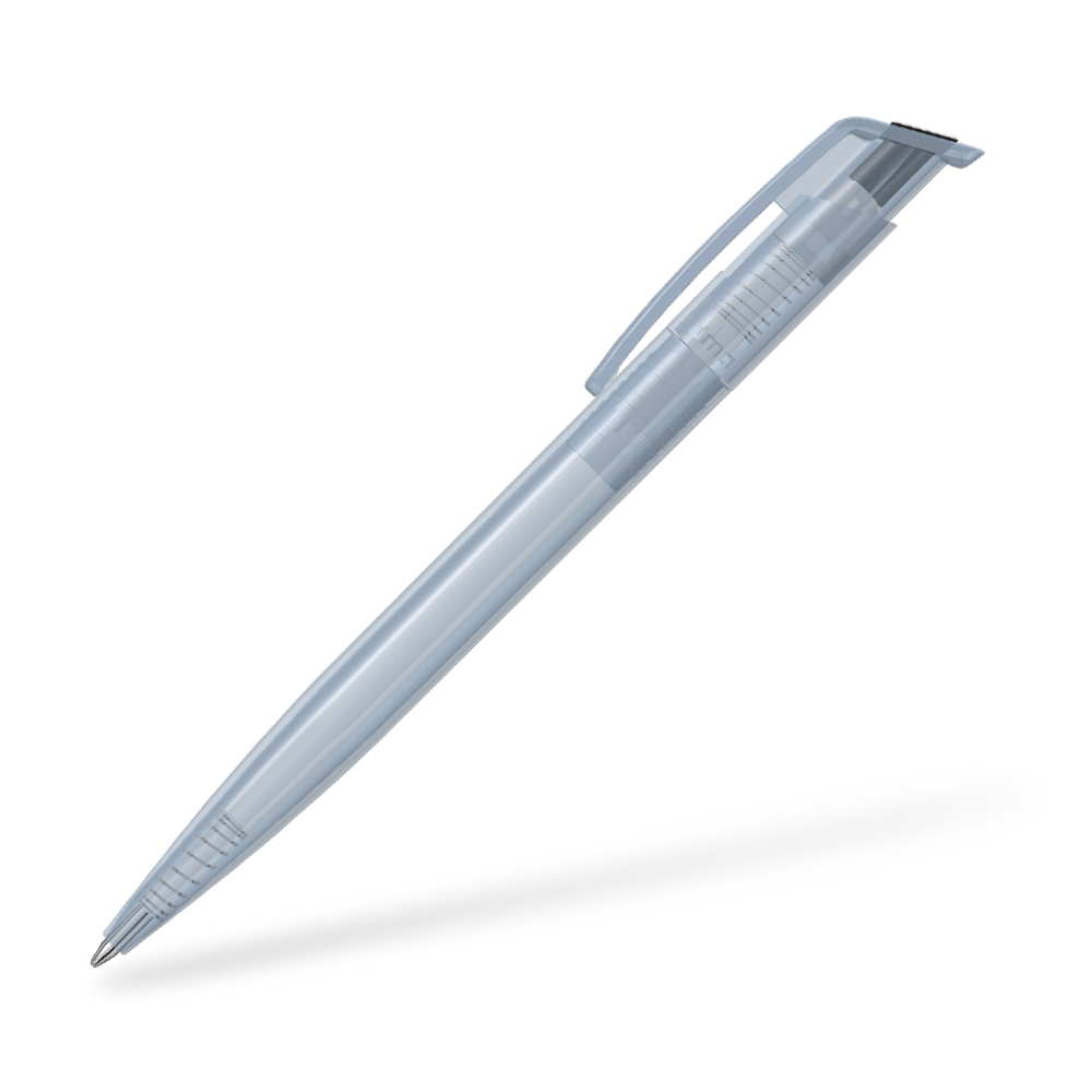 0-2660-T-SG UMA Recycled PET Pen transparent SG Seitenansicht Schwarz