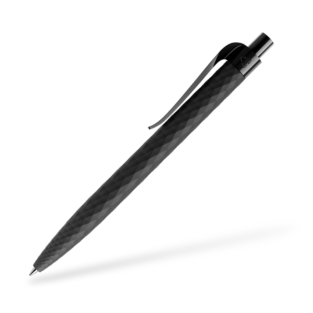 prodir QS01 Softtouch Kugelschreiber Seitenansicht Schwarz R75
