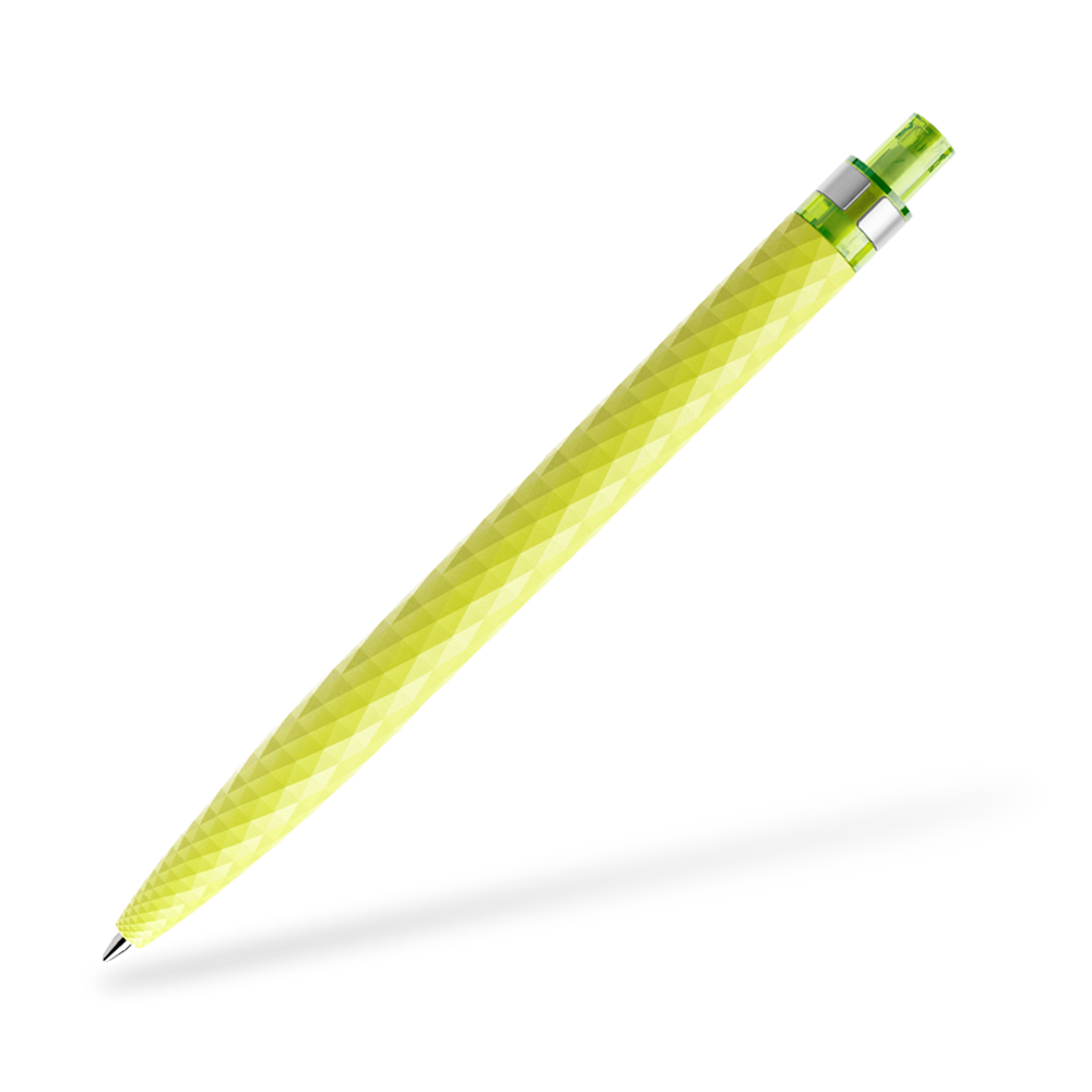 prodir QS01 Matt Kugelschreiber Metallclip Frontansicht Gelbgrün M66