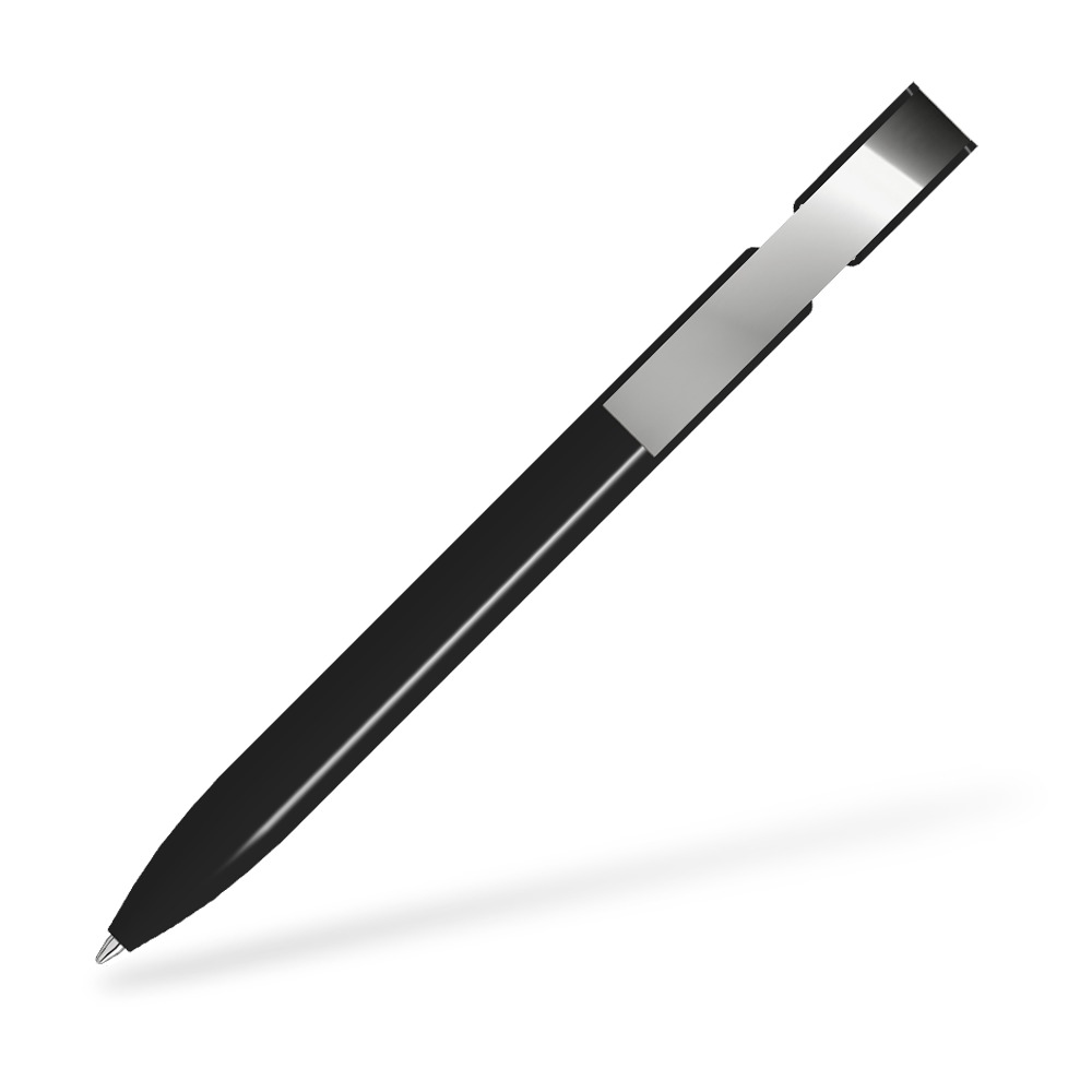 UMA SKY M 0-0125-M Kugelschreiber Clipansicht Schwarz-Ocker