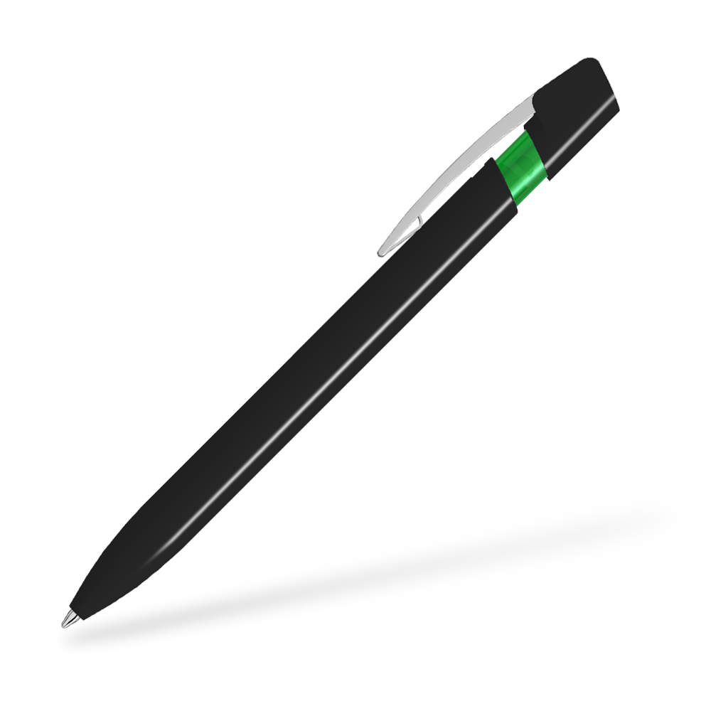 UMA SKY M 0-0125-M Kugelschreiber Seitenansicht Schwarz-Dunkelgrün