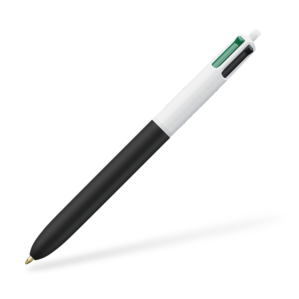BIC 4 Colours Softtouch Kugelschreiber Frontansicht Schwarz