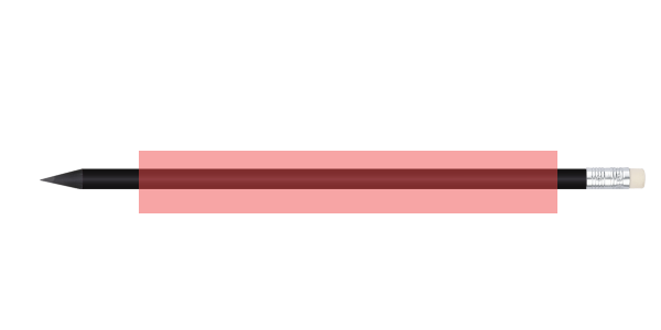 CSW Bleistifte runder Bleistift mit Radierer schwarz druchgefaerbt Druckbereich