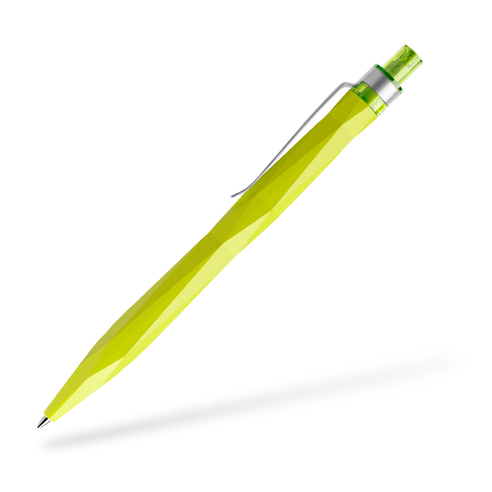 prodir QS20 Kugelschreiber Matt Metallclip Seitenansicht Gelbgrün M66