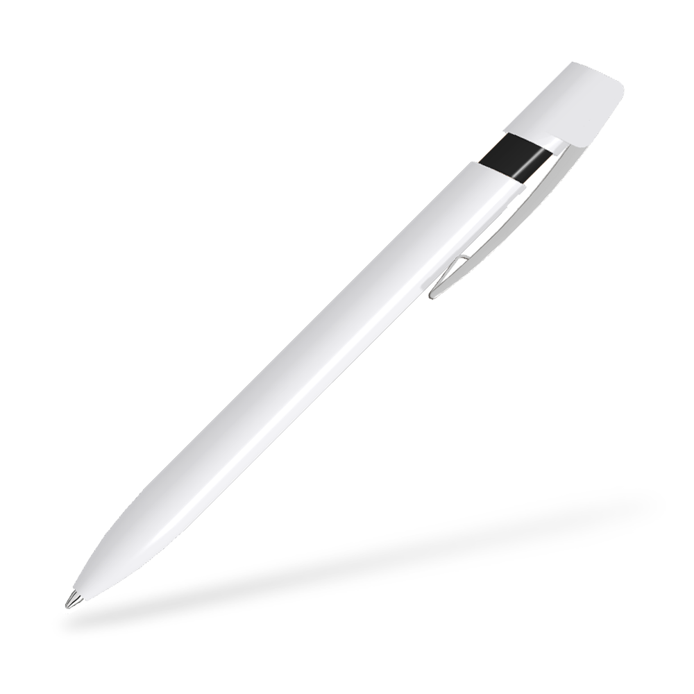 UMA SKY M 0-0125-M Kugelschreiber 270 Grad vom Clip Weiß-Schwarz