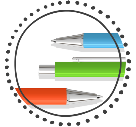 0-9733-GUM UMA PYRA GUM Kugelschreiber Farben