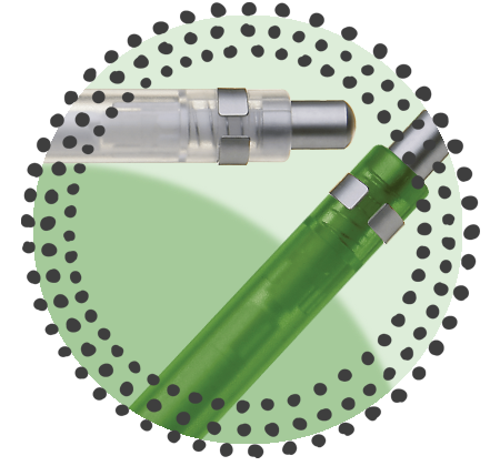 0-8600 UMA Arctis Kugelschreiber Ansicht Gruen und Transparent Clip und Feder