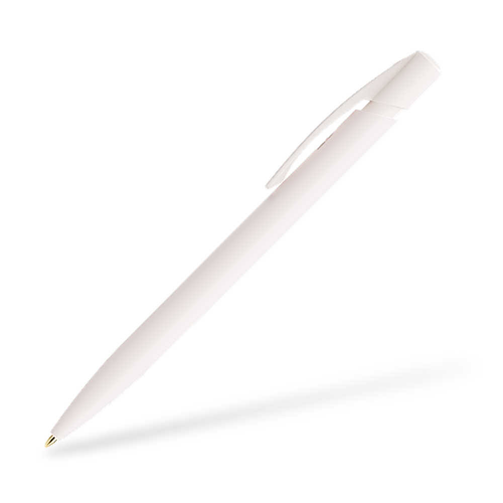 BIC Media Clic Druckkugelschreiber Weiß Clipansicht 90°
