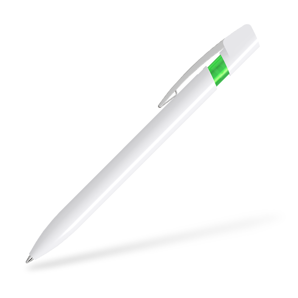 UMA SKY M 0-0125-M Kugelschreiber Seitenansicht Weiß-Hellgrün