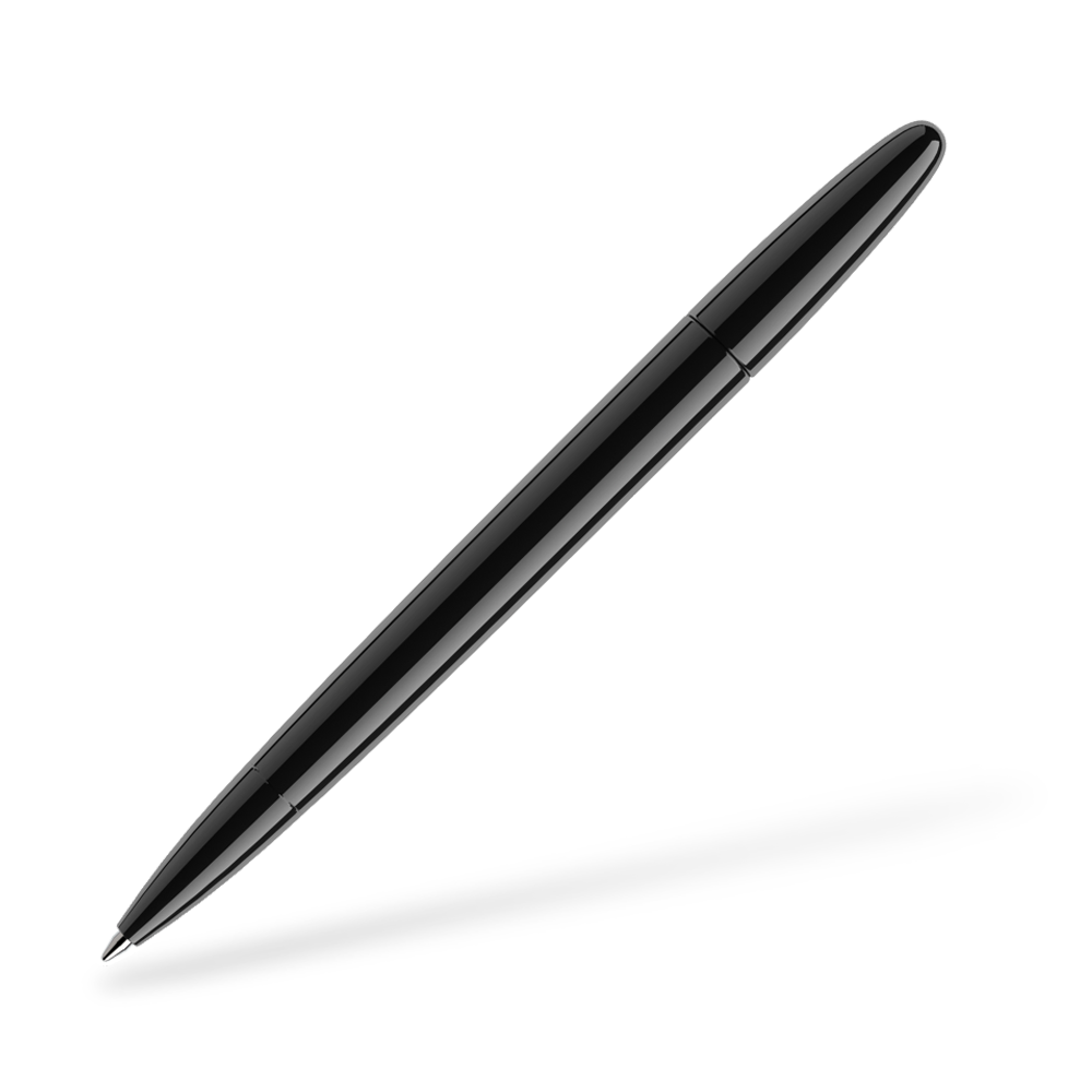 prodir DS5 poliert Kugelschreiber Seitenansicht prodir DS5 poliert Kugelschreiber Frontansicht Schwarz P75