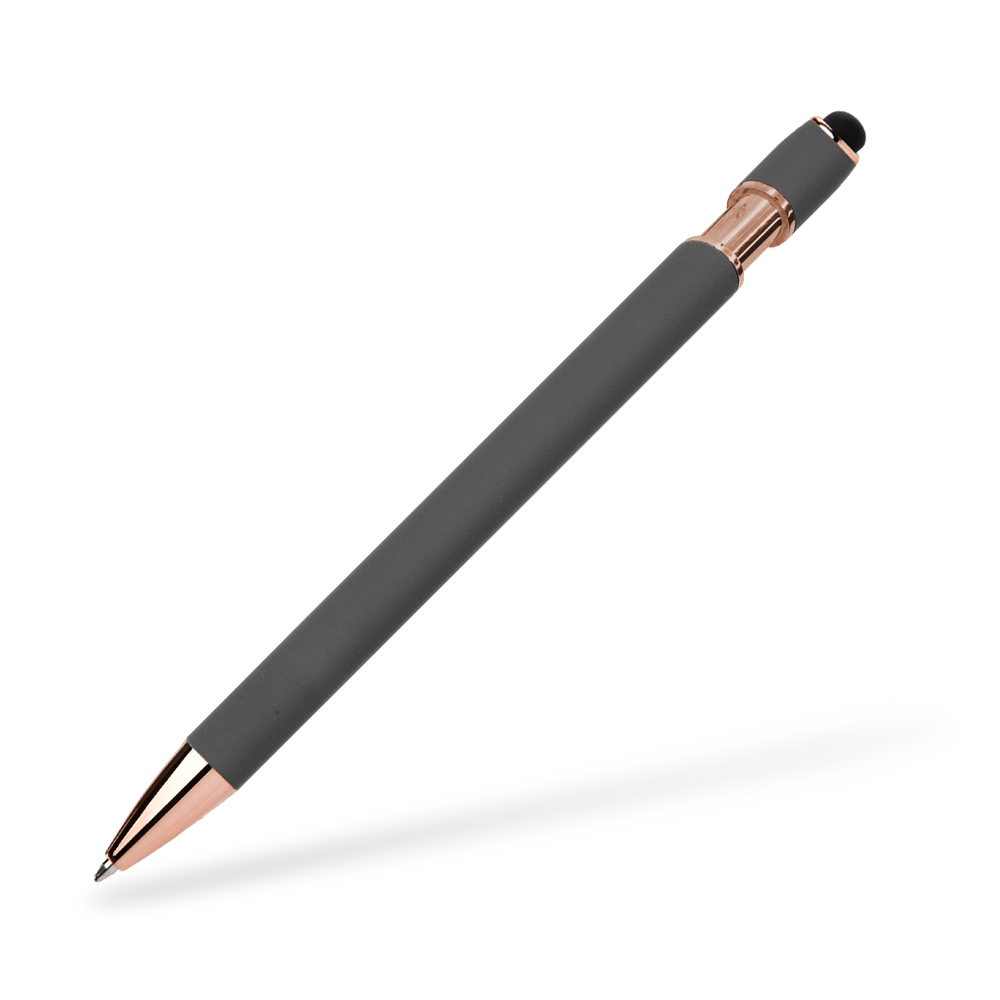 Goldstar Prince MPQ Softtouch Kugelschreiber Frontansicht Anthrazit