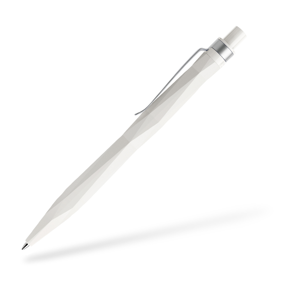 prodir QS20 Kugelschreiber Matt Metallclip Seitenansicht Weiß M02