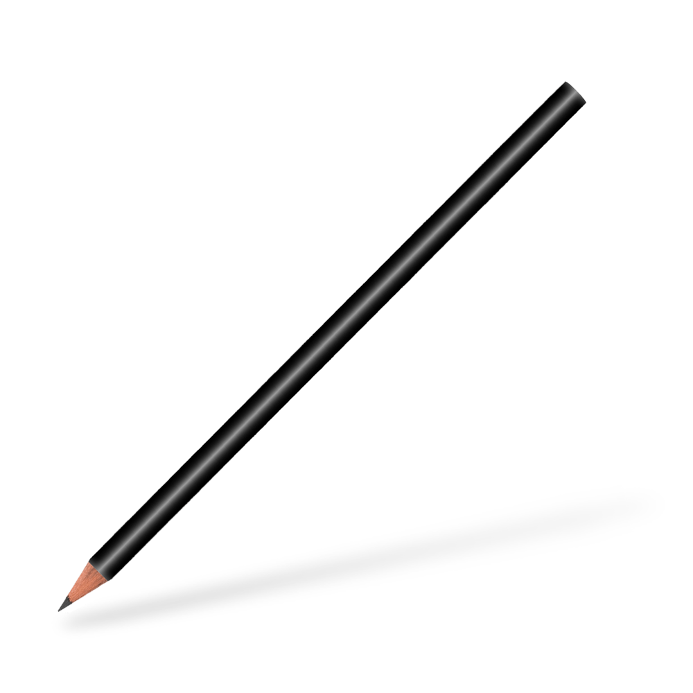 CSW Bleistifte runder Bleistift glänzend Schwarz