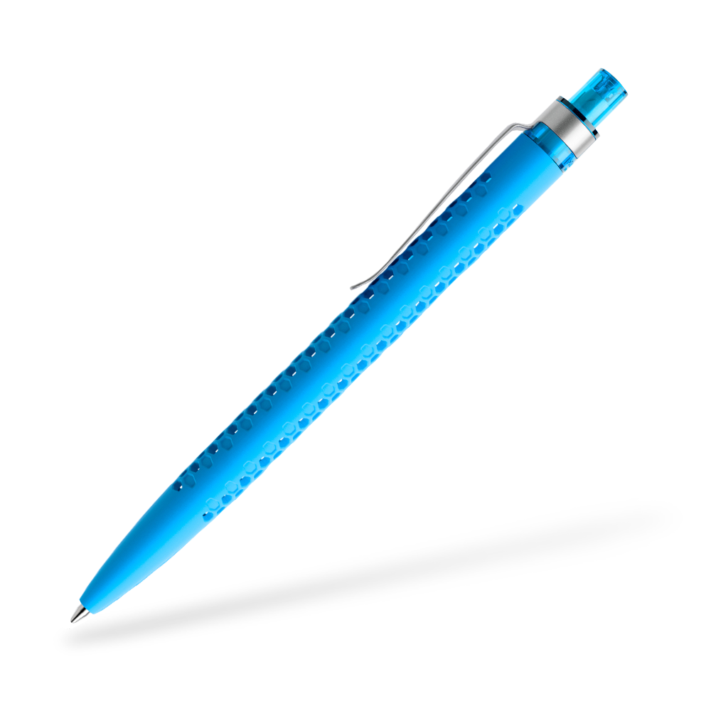 prodir QS40 Air Kugelschreiber Softtouch Metallclip Seitenansicht Cyan R58