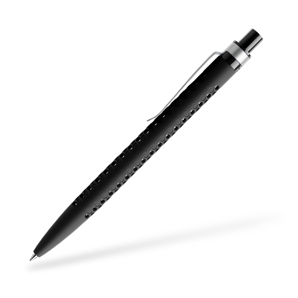 prodir QS40 Air Kugelschreiber Softtouch Metallclip Seitenansicht Schwarz R75