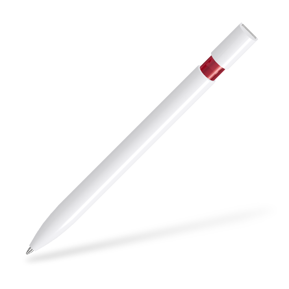 UMA SKY M 0-0125-M Kugelschreiber Frontansicht Weiß-Rot