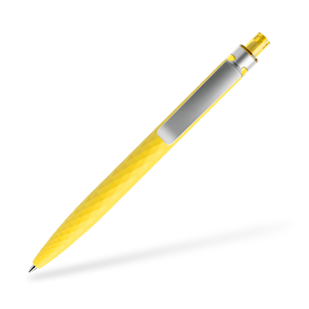 prodir QS01 Softtouch Kugelschreiber Metallclip Clipansicht Gelb R07