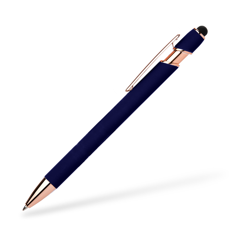 Goldstar Prince MPQ Softtouch Kugelschreiber Seitenansicht Navy