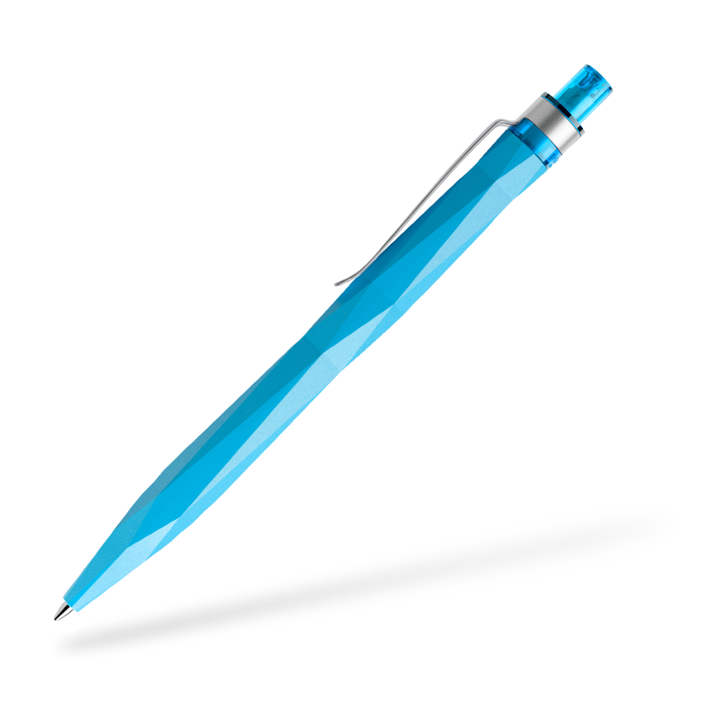 prodir QS20 Kugelschreiber Matt Metallclip Seitenansicht Cyan M58