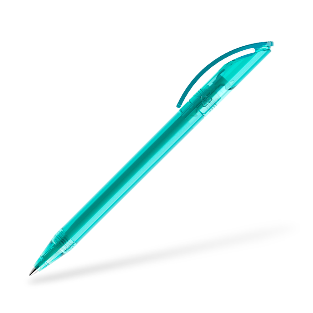 DS3 Transparent Kugelschreiber Seitenansicht Aqua T35
