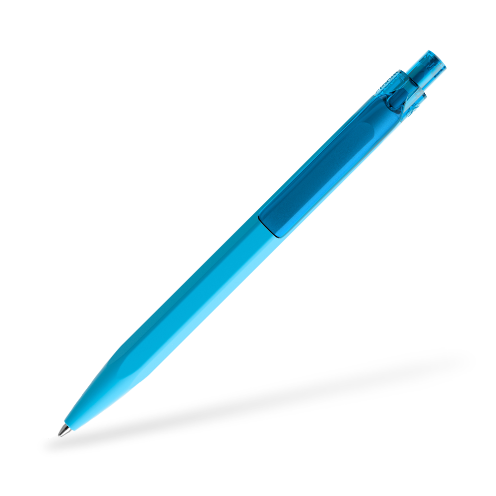 prodir QS50 Softtouch Kugelschreiber Clipansicht Cyan R58