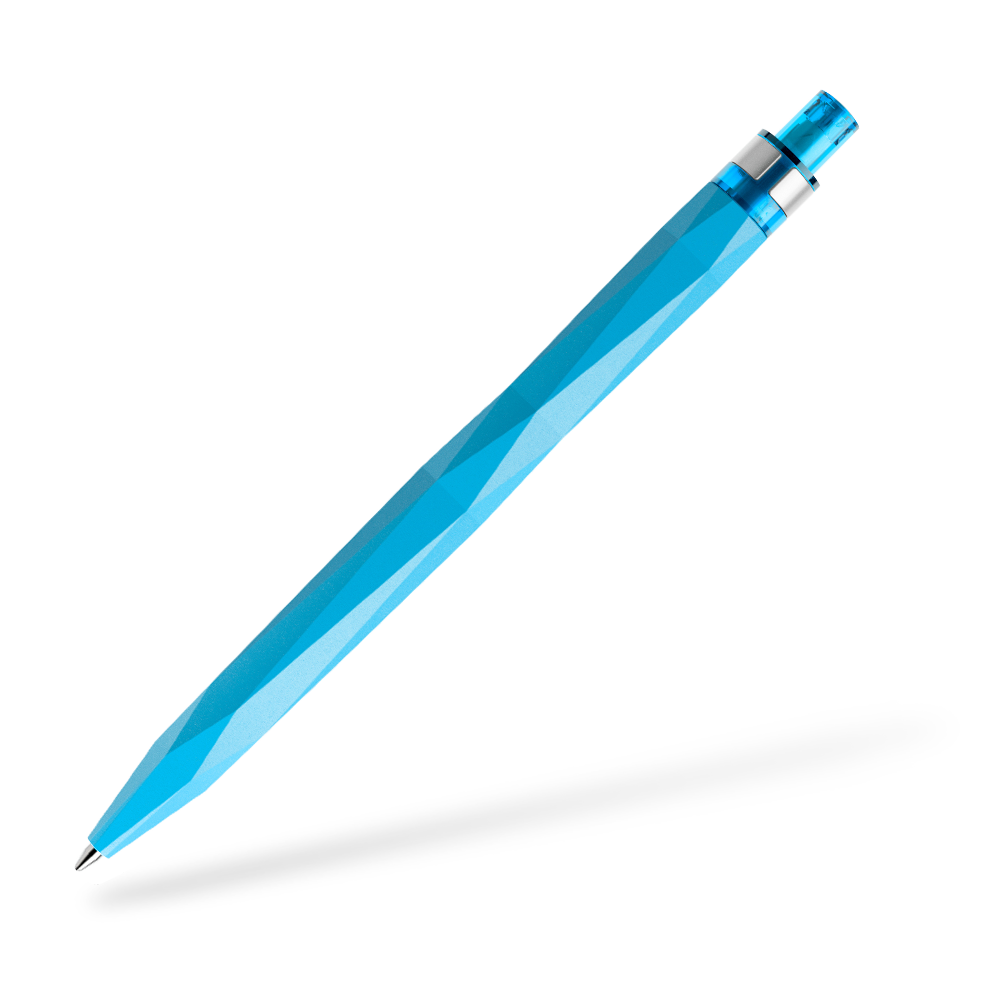 prodir QS20 Kugelschreiber Matt Metallclip Frontansicht Cyan M58