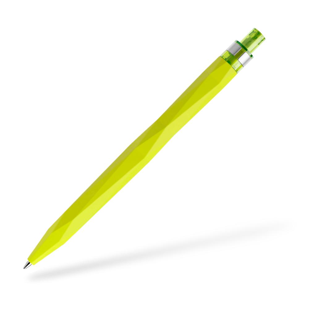 prodir QS20 Kugelschreiber Softtouch Metallclip Frontansicht Gelbgrün R66
